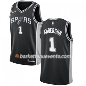 Maillot Basket San Antonio Spurs Kyle Anderson 1 Nike 2017-18 Noir Swingman - Homme